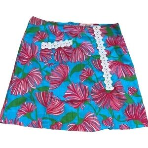 Lilly Pulitzer white label floral pattern back zip skirt